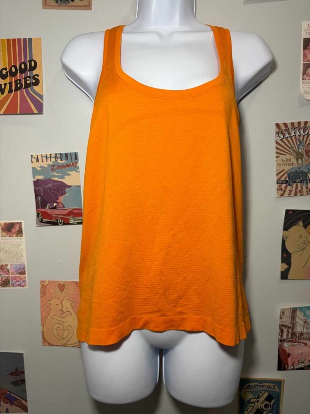 lululemon athletica Bright Orange Scoop Neck Tank